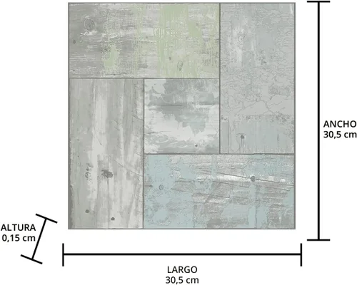 Miniatura 6 de FloorPops FP3290 Azulejos de suelo adhesivos Boardwalk, color gris