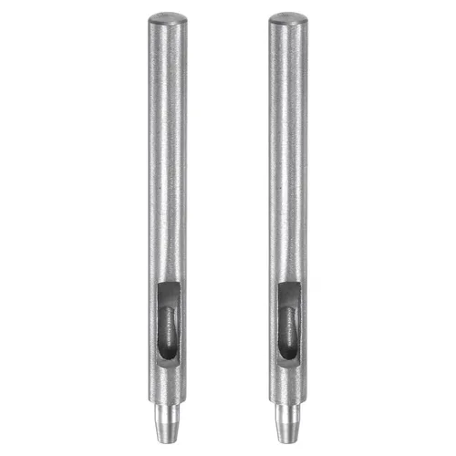 Miniatura 53 de HARFINGTON 2 piezas de perforador de cuero de 0.031 in recto, redondo, ojal, remache a presión, fijador para cuero, artesanía, ropa, bolso, cortina