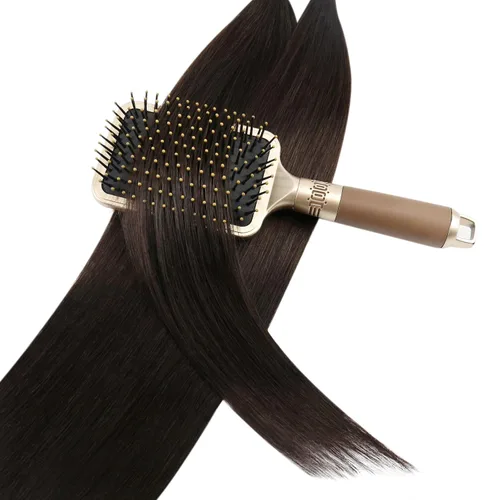 Miniatura 8 de YoungSee Extensiones de cabello humano con punta en U de color marrón oscuro, extensiones de cabello humano con queratina, extensiones de cabello