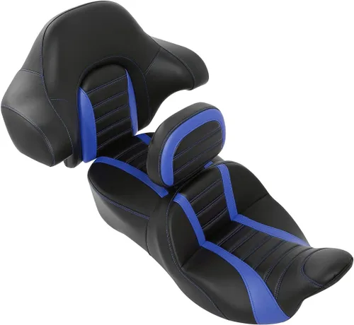 Miniatura 8 de Cojín de asiento de motocicleta de una sola pieza para respaldo de pasajero para Harley Touring Road King Street Glide Road Glide Electra Glide 14-23