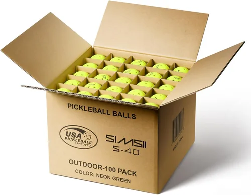 S-40 - Pelotas de pickleball para exteriores, 40 agujeros, aprobadas por la USAPA, material de polietileno duradero, construcción sin costuras,