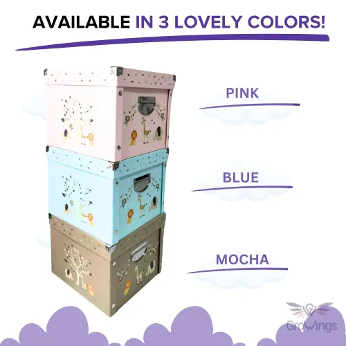 Miniatura 6 de GroWings Caja de recuerdos para bebés, gran almacenamiento de memoria para recién nacidos, adecuada para niños y niñas, regalos fuertes, duraderos
