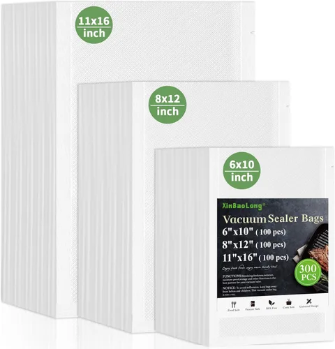 Miniatura 15 de Vacuum Sealer Bags For Food - 50 Quart 8" x 12" - Commercial Grade BPA Free Bag - Durable Customized Size Food Vac Bags for Storage and Sous Vide