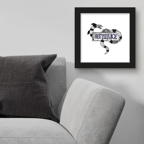 Miniatura 3 de Trends International Gallery Pops Beetlejuice - Póster de pared con logotipo de gusano de arena, 12.00 x 12.00 pulgadas, versión de marco negro