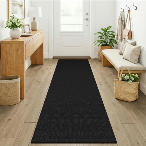 Miniatura 34 de KOZYFLY - Tapetes para entrada, lavable, tejido, con respaldo de goma antideslizante, de algodón, interiores, cocina, entrada, vestíbulo y puerta