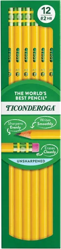 Miniatura 14 de Ticonderoga Lápices de madera, preafilados, 2 HB suaves, amarillos, 12