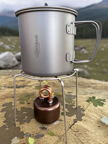 Miniatura 4 de Mini estufa de alcohol, Jetfire, agarre de goma resistente al calor y a prueba de fugas, diseño a prueba de fugas, compacta, resistente al viento