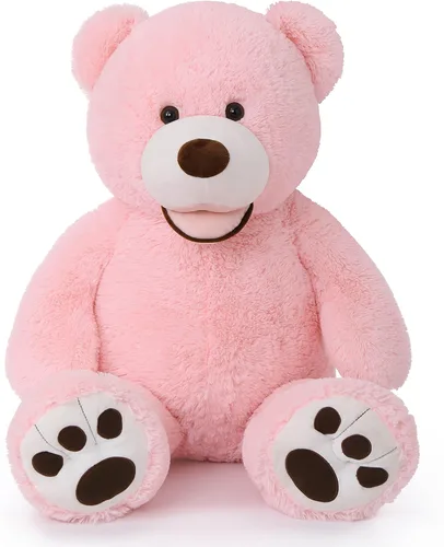 Miniatura 27 de MorisMos Oso de peluche gigante, animales de peluche grandes de 39 pulgadas con huellas grandes, osos de peluche, regalo para niños, morado