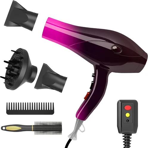 Miniatura 8 de Secador de Pelo, Secador Iónico Profesional con Difusor para Cabello Rizado, 2400W Potente Secador de Pelo de Secado Rápido para Mujeres y Hombres