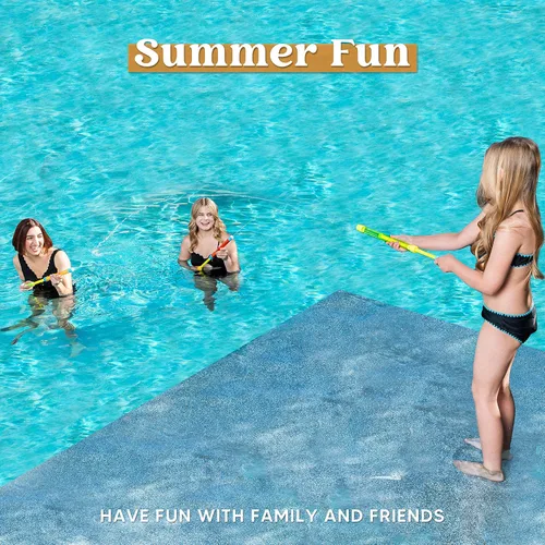 Miniatura 8 de JOYIN Paquete de 12 pistolas de agua a granel, pistolas de verano de 16.5 pulgadas para niños, piscina al aire libre, patio trasero, juego de playa