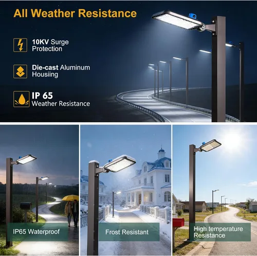 Miniatura 6 de Iluminación de estacionamiento LED de 320W (350 * 1W) (48000Lm Eqv 1200W HID/HPS) 150LM/W Luces de estacionamiento de montaje en brazo al aire libre