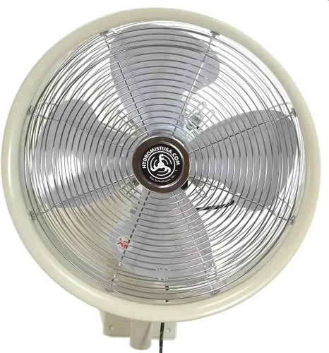 Miniatura 10 de HydroMist Ventilador oscilante de pared para exteriores, control de 3 velocidades en el motor, cuchilla de ventilador de alumbre, soporte de montaje