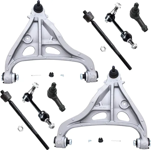 Miniatura 423 de Detroit Axle - Kit de brazos de control de extremo delantero de 8 piezas para Dodge Dakota 00-04, Durango 00-03, 4 brazos de control superior e