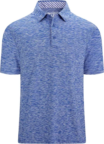 Alex Vando - Camisas de golf para hombre, de manga corta, que absorben la humedad, de secado rápido, tipo polo, casuales