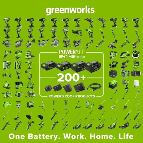 Miniatura 15 de Greenworks Soplador de hojas axial sin escobillas de 24 V (515 CFM/130 MPH), volumen de aire extremo para hojas húmedas, residuos pesados y limpieza