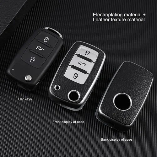 Miniatura 5 de ELOHEI para VW Funda para Llavero, Protección Completa de 361 Grados de TPU Suave Premium para VW Volkswagen Jetta, Beetle, Tiguan, Passat, Golf