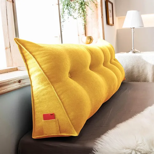 Miniatura 9 de Almohada triangular para cabecero, almohada de lectura triangular, almohada de pana triangular, cojín de cabecera para cabecera, almohada de apoyo