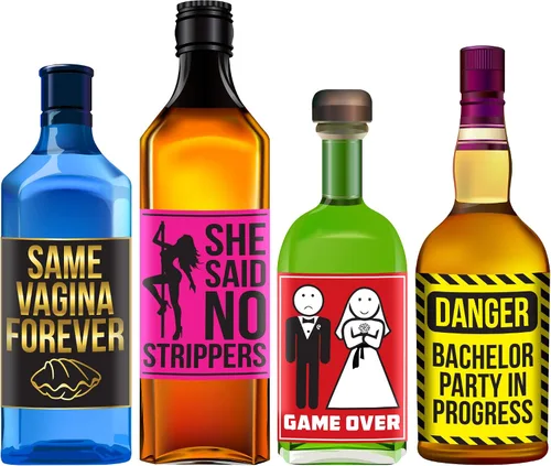 Etiquetas para botellas de alcohol para despedida de soltero, divertidas decoraciones para despedida de soltero para él, suministros para fiesta,