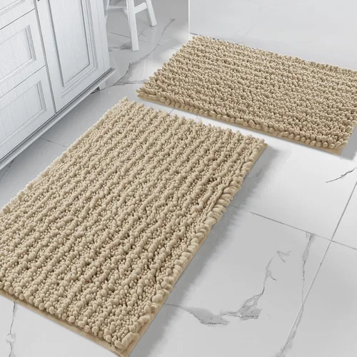 Miniatura 7 de Yimobra - Juego de alfombras de baño de 2 piezas - Alfombra de baño de felpa de lujo extra gruesa de secado rápido, antideslizante súper absorbente