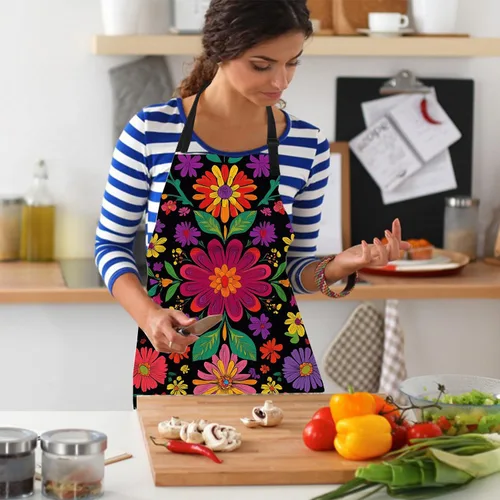 Miniatura 2 de Delantal de cocina para el hogar, cocina, horneado, jardinería, para mujeres y hombres, con bolsillos, delantal impermeable, 32 x 28 pulgadas