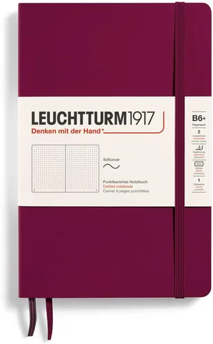 Miniatura 19 de LEUCHTTURM1917 - Cuaderno de tapa blanda de tapa blanda B6+ - 123 páginas numeradas para escribir y escribir en diario (Doted, Sage)