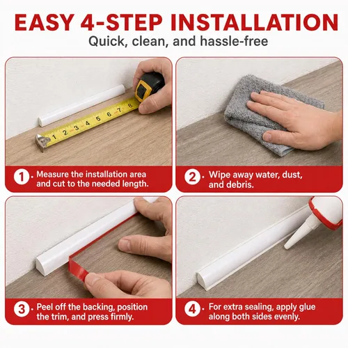Miniatura 6 de Moldeado mini redondo de 0.25 x 0.25 pulgadas, borde ultrafino de 10 pies para huecos pequeños, costura de pared de encimera, alféizar de ventana