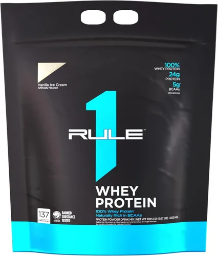 Miniatura 15 de Rule 1 Proteins Proteína de suero - 0.85 oz de proteína de acción rápida de fuentes de suero de leche con EAA y BCAA naturales para la recuperación