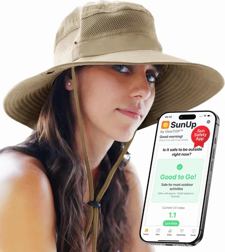 Miniatura 10 de GearTOP Safari Hat for Men Sun Hats for Women UV Protection UPF 50+ Fishing, Gardening, Hiking Hat (22-23 1/2")