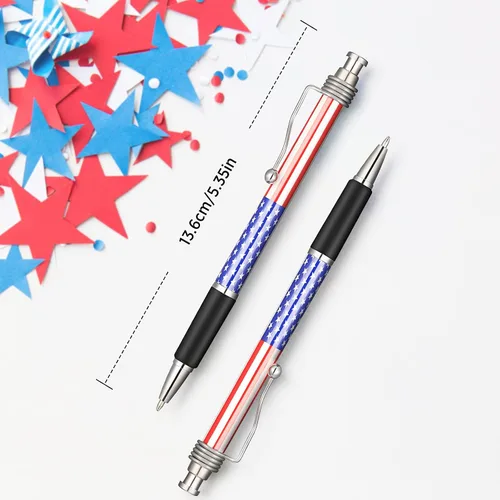 Miniatura 2 de Tenare 16 bolígrafos de la bandera estadounidense, 250 aniversario, regalo patriótico, recuerdo del 4 de julio con barril retráctil para 250