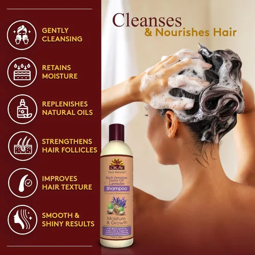 Miniatura 3 de OKAY Champú Jabón Negro Para Todo Tipo De Cabello Y Texturas