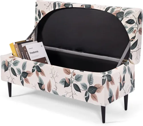 Miniatura 34 de FUANGUI Funda para Otomán Elástica de Almacenamiento Funda para Banco Otomán Impresa Plegable Banco de Almacenamiento Funda para Otomán Reposapiés