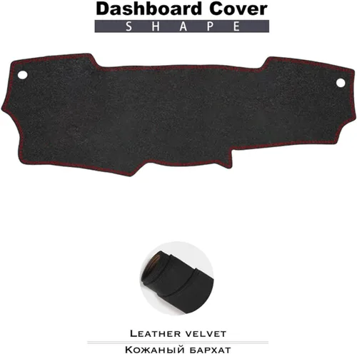 Miniatura 6 de BORATO Cubierta del tablero de instrumentos del coche, para Nissan Micra March K13 2011-2015 Accesorios Cuero Terciopelo Rojo