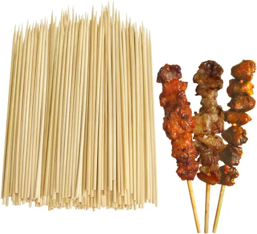 Miniatura 13 de JapanBargain 4113 - Pincho de bambú de 4 pulgadas, palillos de dientes largos, palillos de frutas, púas de cóctel, brocheta para parrilla, brocheta