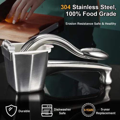 Miniatura 2 de SUCCFLY Exprimidor de Limón de Acero Inoxidable, Exprimidor Manual de Cítricos Lima Naranja Exprimidor de Frutas Mango Ergonómico Resistente Ahorro