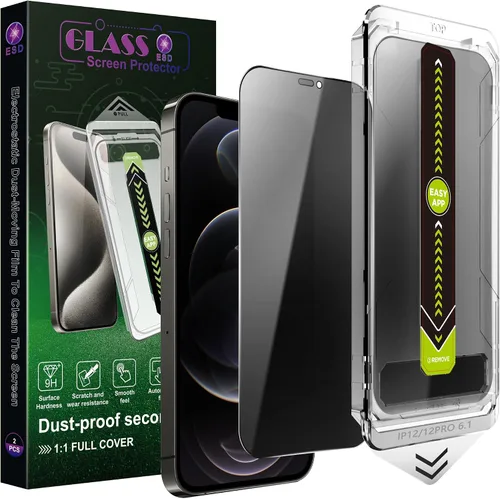 Miniatura 13 de Paquete de 2 protectores de pantalla antiespía de privacidad mate para iPhone X/XS/11 Pro (5.8 pulgadas), vidrio templado 9H, antirreflejos