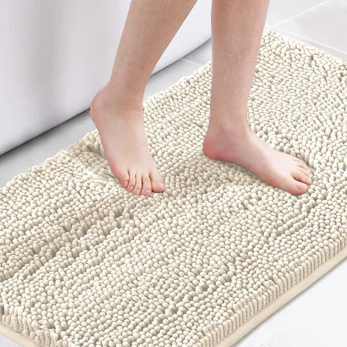 Miniatura 28 de H.VERSAILTEX Alfombra de Baño Alfombra de Baño Alfombras de Baño para Baño Antideslizante Alfombras de Baño Extra Gruesa de Chenilla Alfombra 17" x