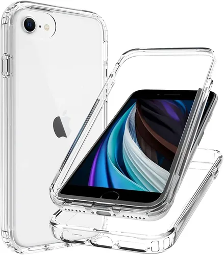 Miniatura 6 de Funda para iPhone SE 2020, iPhone 8, iPhone 7 para niñas y mujeres, transparente, protección de cuerpo completo, a prueba de golpes, carcasa