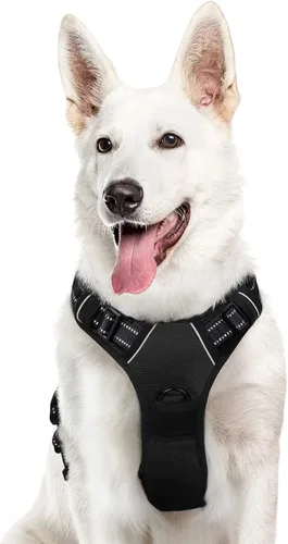 Miniatura 14 de Eagloo Arnés para perro pequeño, sin tirones, chaleco de servicio con tiras reflectantes y asa de control, ajustable y cómodo para caminar, arnés