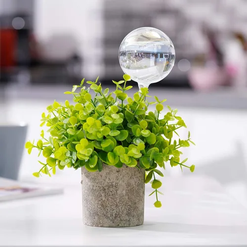Miniatura 7 de Tomorotec [2 piezas] Sistema de riego automático de vidrio transparente iridiscente de color degradado de arco iris, bombillas automáticas