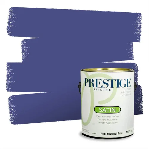Miniatura 1027 de Pintura Exterior + imprimación PRESTIGE, todo-en-uno, 1 galón, acabado mate, color comparable al Valspar* Royal Gray* VS151-Gris real