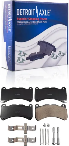 Miniatura 36 de Detroit Axle - Kit de frenos para Ford Transit Connect 2018-2023, rotores de freno de disco Pastillas de freno de cerámica con reemplazo