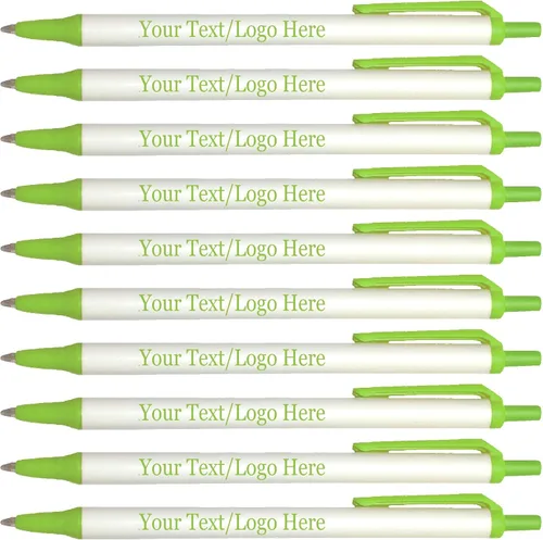 Miniatura 7 de SyPen Bolígrafos personalizados con tu logotipo o texto personalizado, paquete de 300 unidades a granel para negocios, fiestas y eventos, bolígrafos