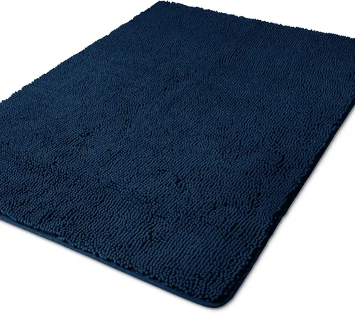 Miniatura 35 de Yeaban Alfombra de pasillo de baño de 24 x 72 pulgadas, antideslizante, alfombra de baño larga de felpilla gruesa, absorbente y lavable, alfombra