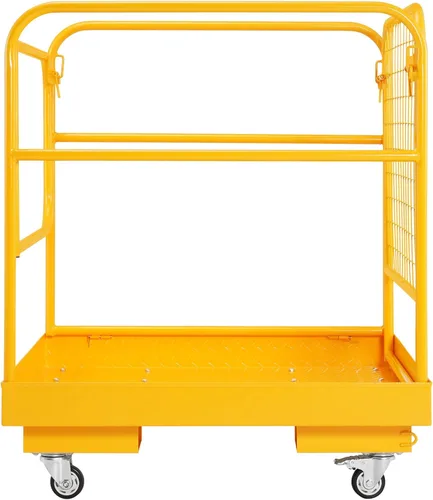 Miniatura 9 de VEVOR Cesta de Carga para Montacargas, Plataforma de Trabajo con Jaula de Seguridad de 36 x 36 Pulgadas, Capacidad de Carga de 1200 lbs, Cesta