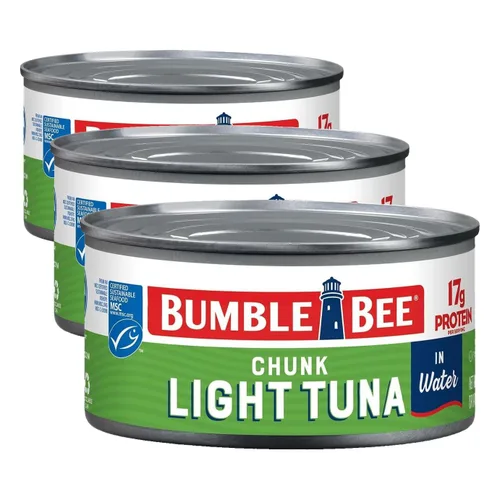 Miniatura 14 de Bumble Bee - Atún en trozos ligero en agua, lata de 340 g - Atún Skipjack capturado salvajemente - 17 g de proteína por porción - MSC Certificado