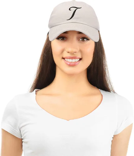 Miniatura 5 de DALIX Gorra de béisbol con letra T para mujer, monograma, bordado cursivo