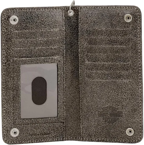 Miniatura 2 de Harley-Davidson BM2616L-TanBlk - Cartera de cadena de motorista con calaveras para hombre