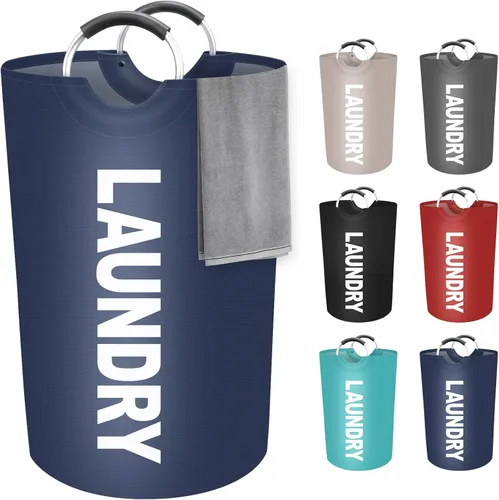 Miniatura 8 de StorageRight Cesta Grande de Ropa Sucia de 90L, Cesto de Ropa Sucia, Cesto de Ropa Sucia para Lavandería, Plegable, Cestas de Ropa Impermeables
