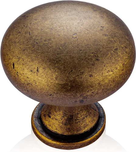 Paquete de 5 pomos de latón antiguo, pomos redondos vintage para cajones de cocina, aparadores, accesorios únicos para mejoras del hogar