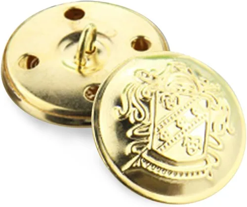 Miniatura 5 de Juego de 14 botones de metal para blazer, botones dorados para blazer, botones metálicos extraíbles sin costuras de 0.71 pulgadas y 0.91 pulgadas